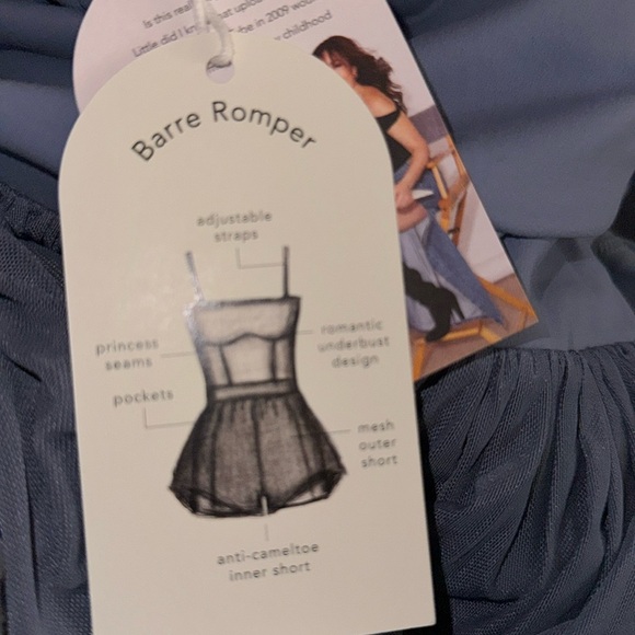Blogilates Barre Romper Ballerina Mesh Skirt Size XL NWT color Troposphere - Picture 4 of 7